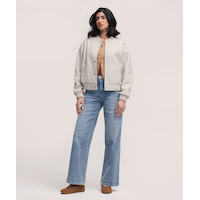 Blouson aviateur en fausse laine pour femmes, Denver Hayes