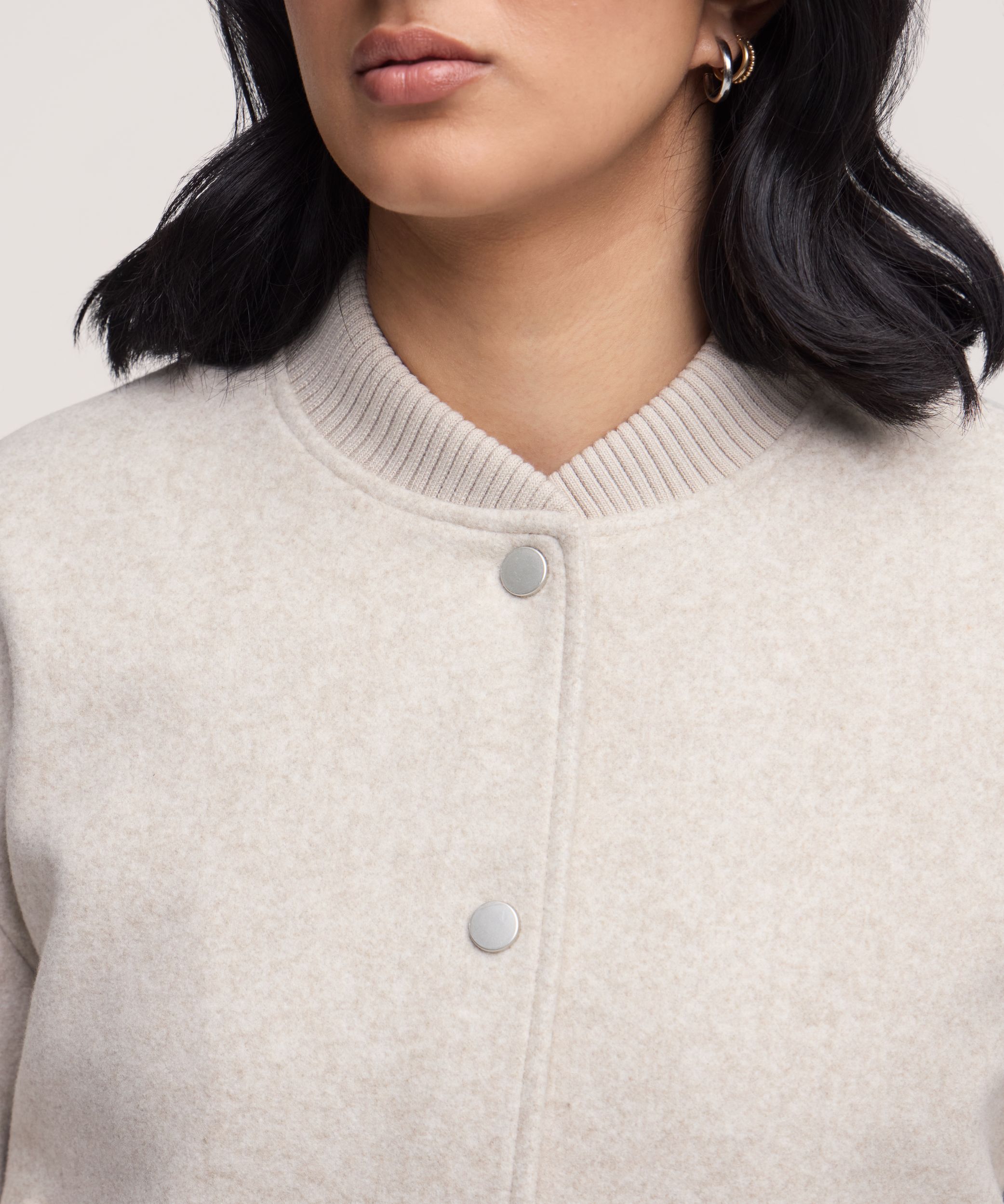 Blouson aviateur en fausse laine pour femmes, Denver Hayes
