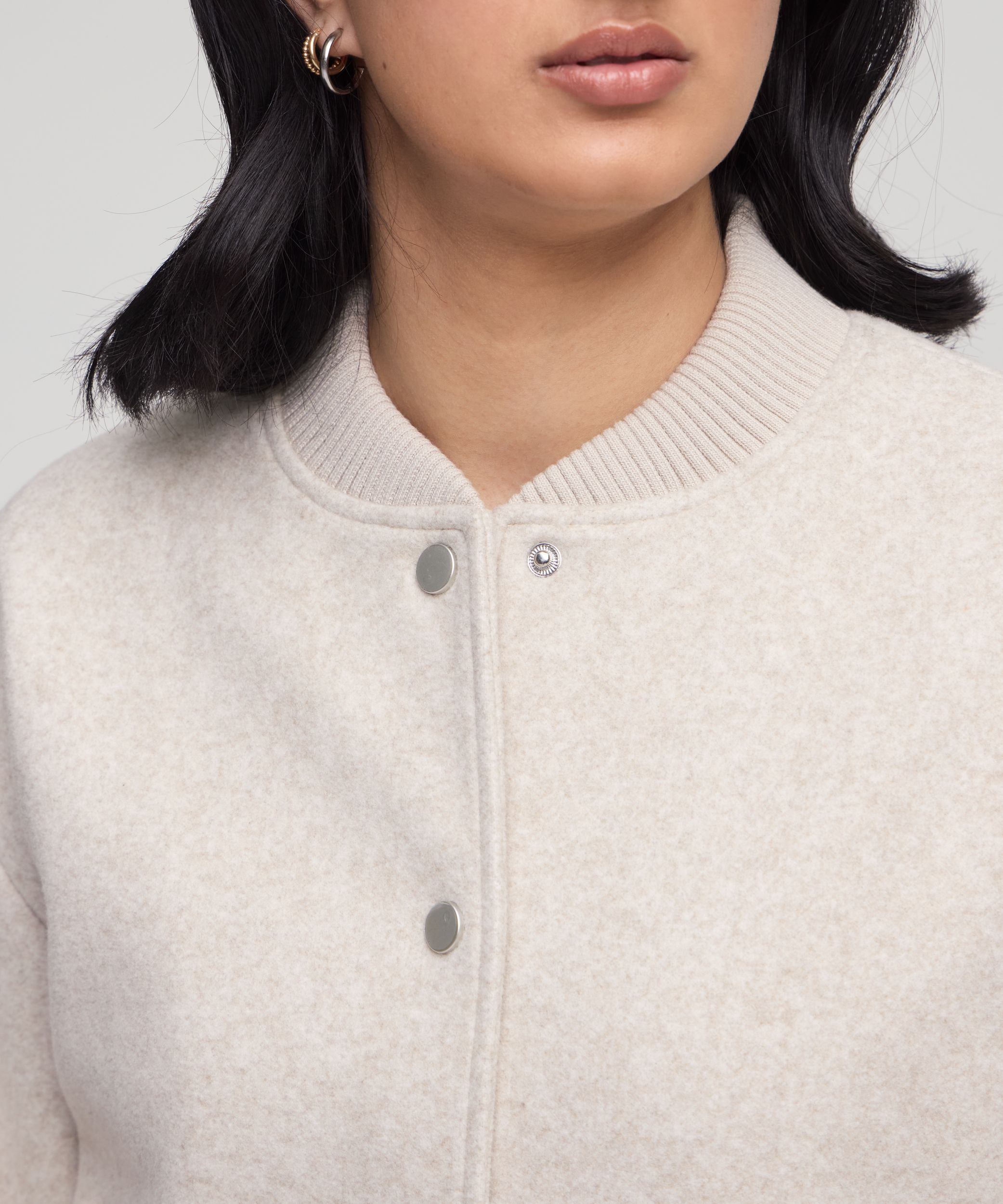 Blouson aviateur en fausse laine pour femmes, Denver Hayes