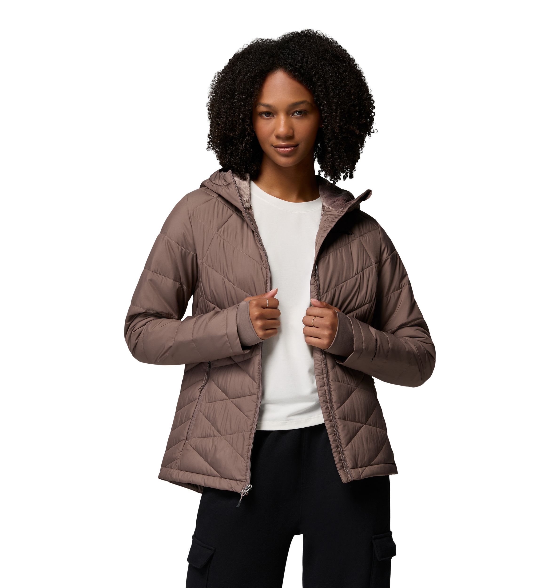 Columbia Women's Heavenly Omni-Heat Reflective Hooded Puffer Jacket
