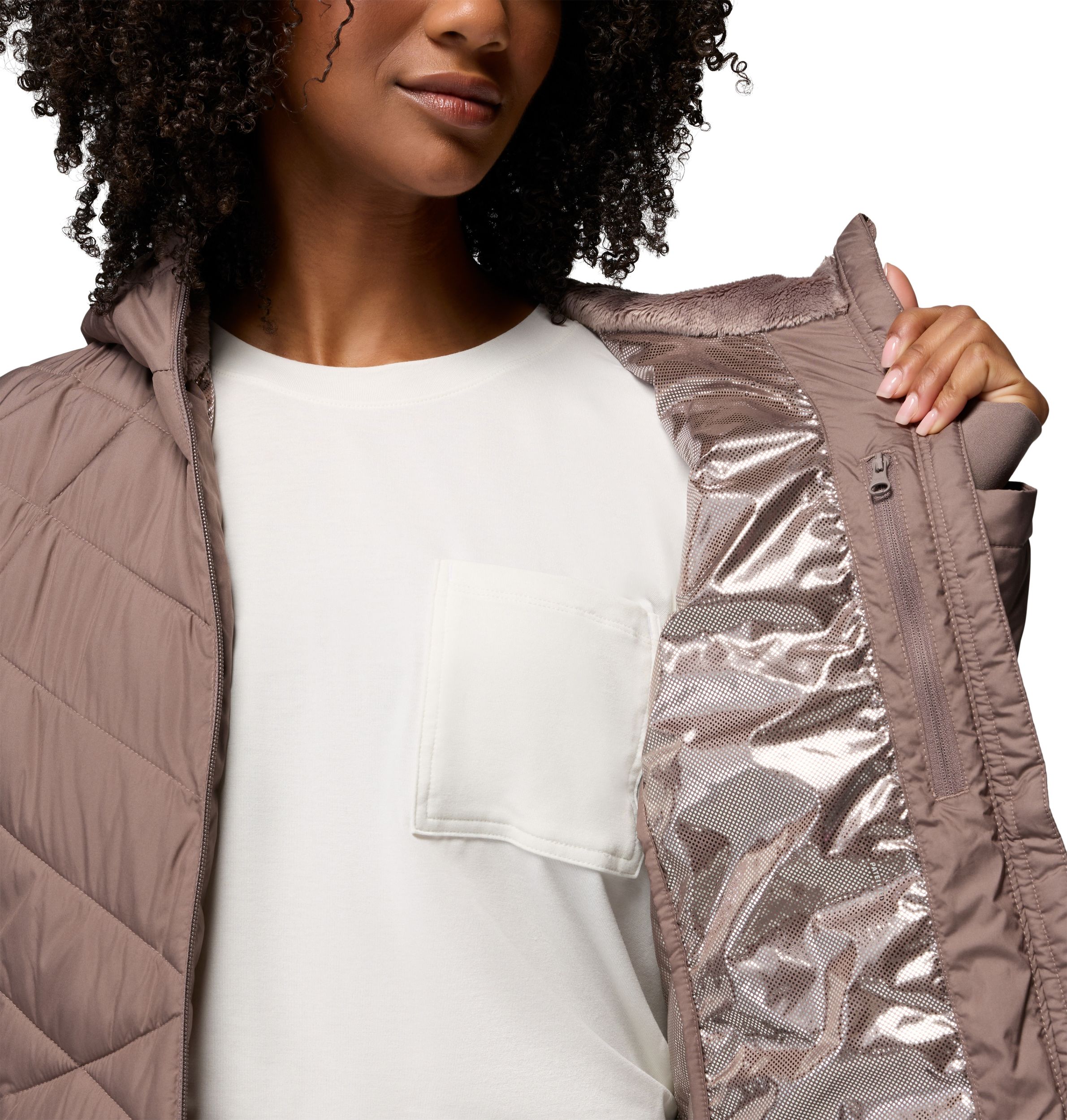 Columbia Women's Heavenly Omni-Heat Reflective Hooded Puffer Jacket
