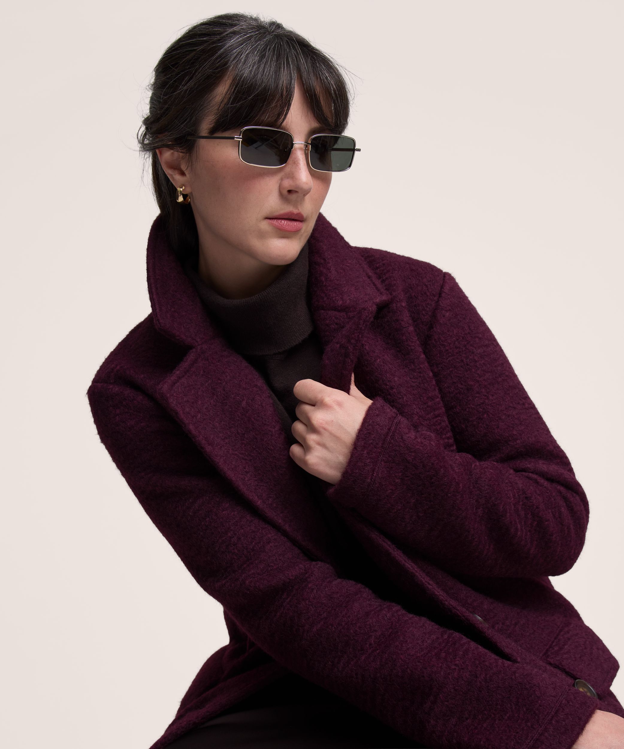 Denver Hayes Women's Button-Up Bouclé Long Jacket