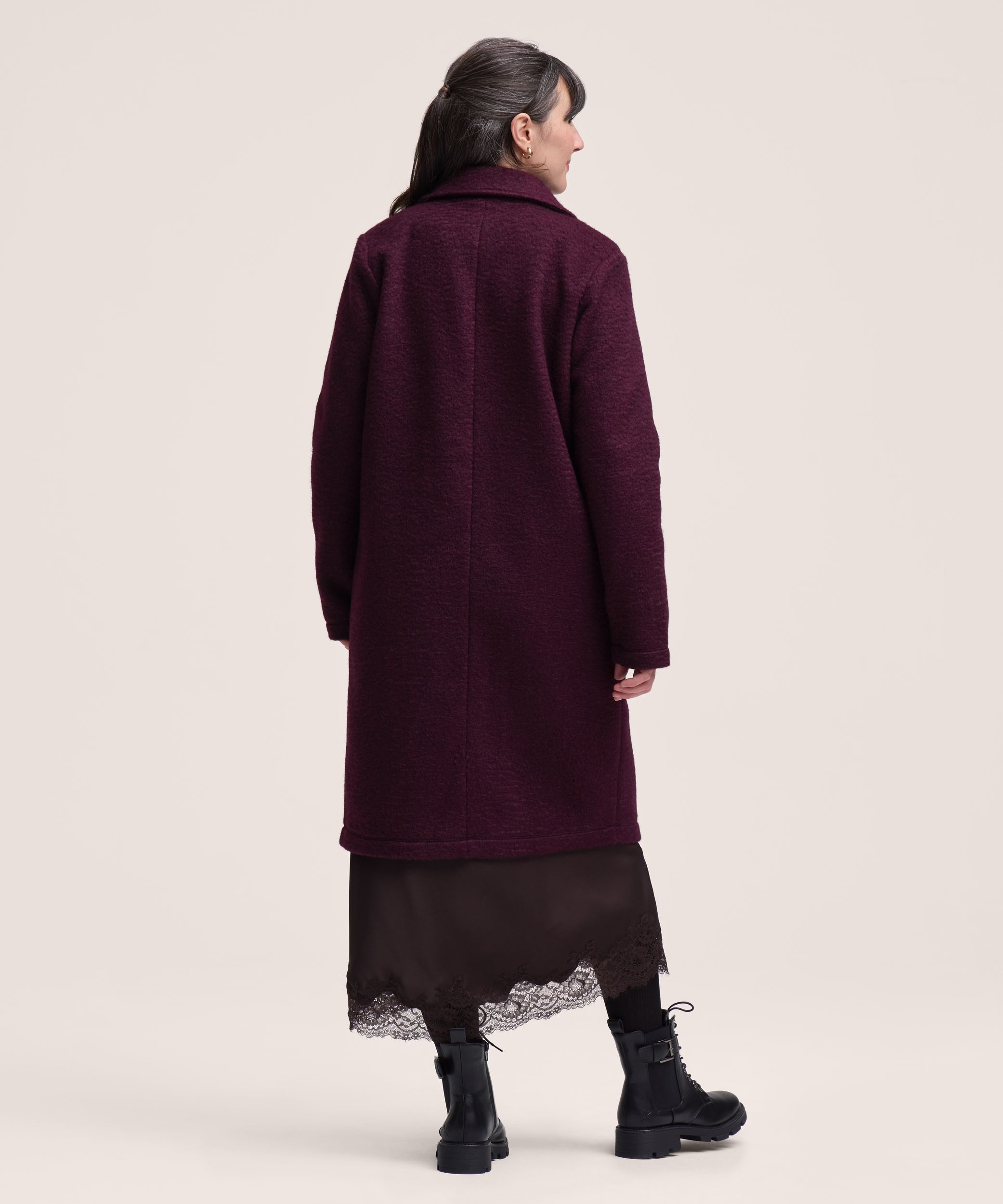 Denver Hayes Women's Button-Up Bouclé Long Jacket