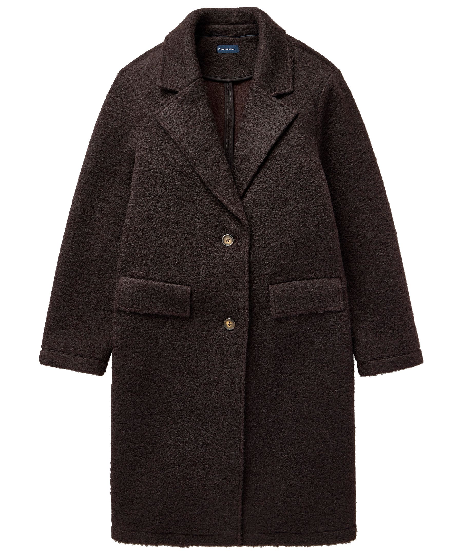 Denver Hayes Women's Button-Up Bouclé Long Jacket