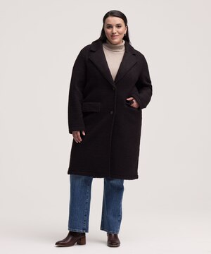 Denver Hayes Women's Button-Up Bouclé Long Jacket