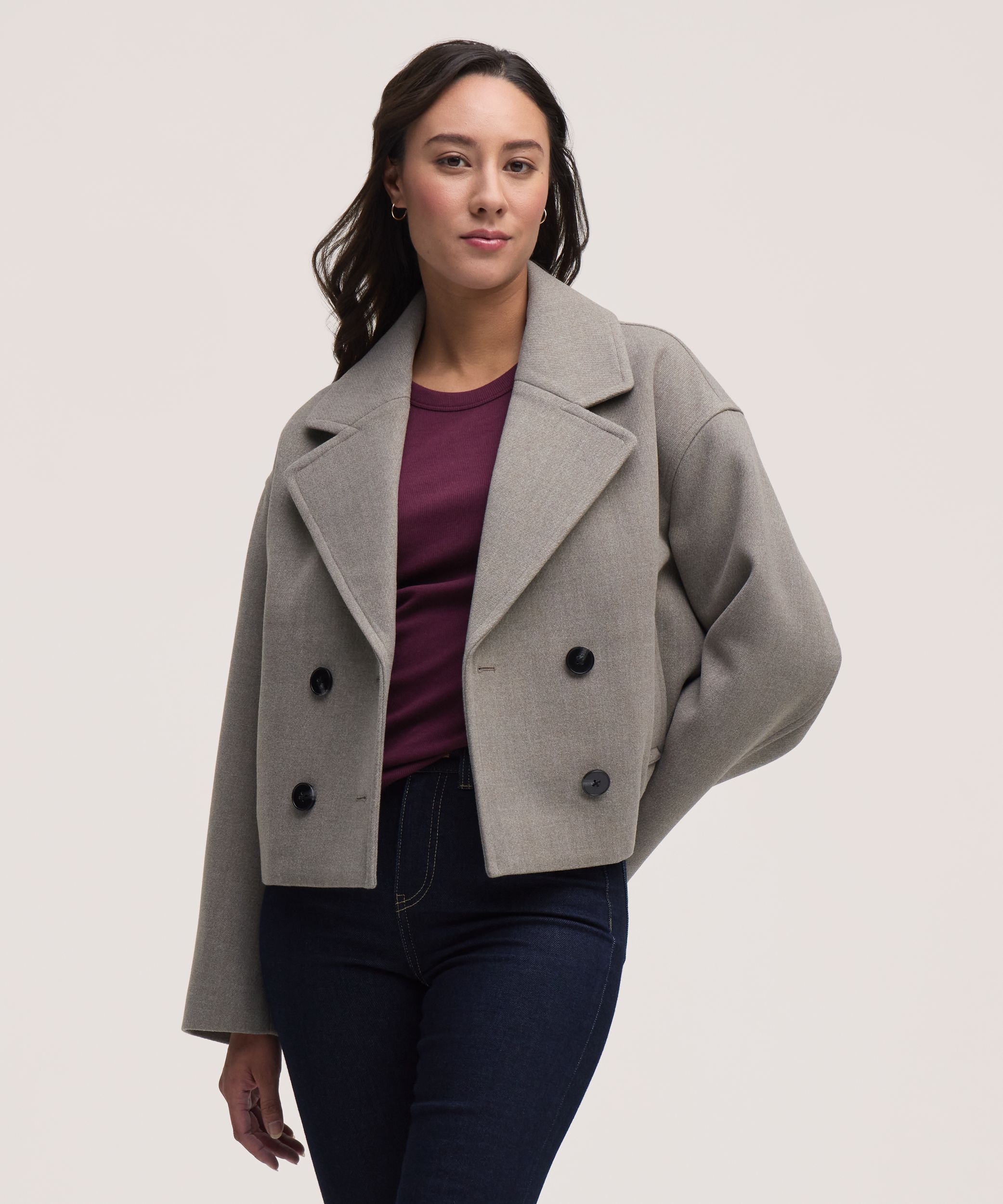 Denver Hayes Women's Faux Wool Short Jacket