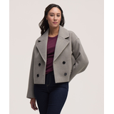 Denver Hayes Women's Faux Wool Short Jacket Front_Angled_Left