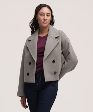 Veste courte en fausse laine pour femmes, Denver Hayes