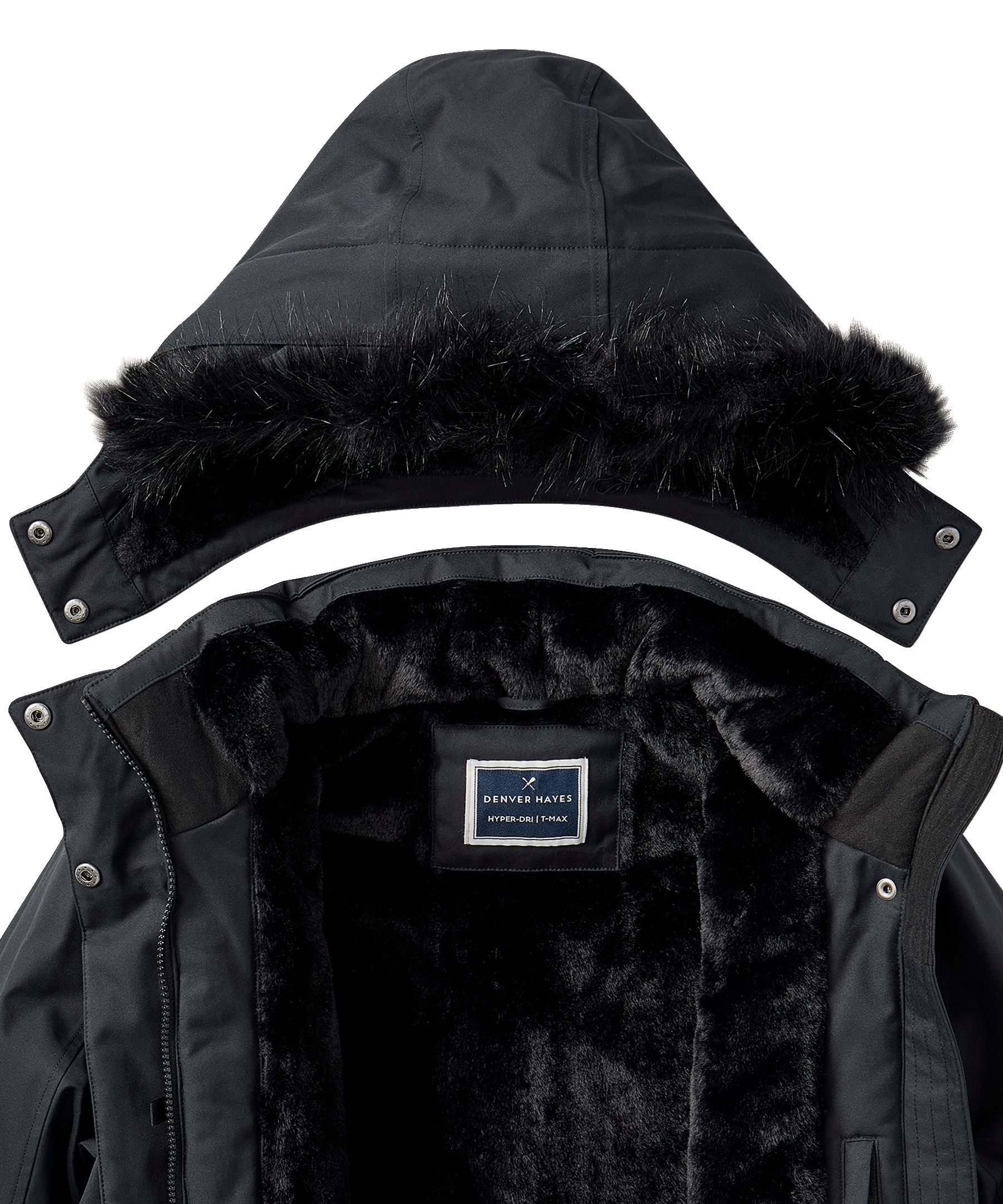 Denver Hayes Women's T-Max® Fur Trim Hooded Lux Parka