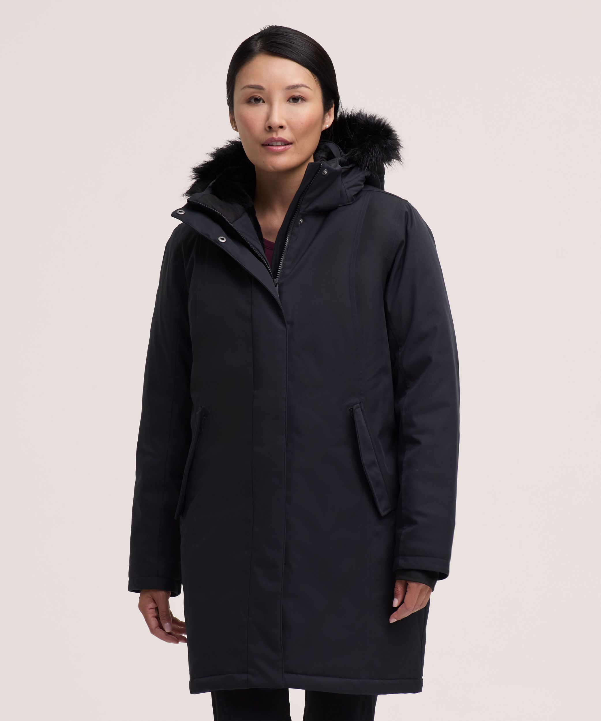 Denver Hayes Women's T-Max® Fur Trim Hooded Lux Parka