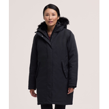 Denver Hayes Women's T-Max® Fur Trim Hooded Lux Parka Front_Flat