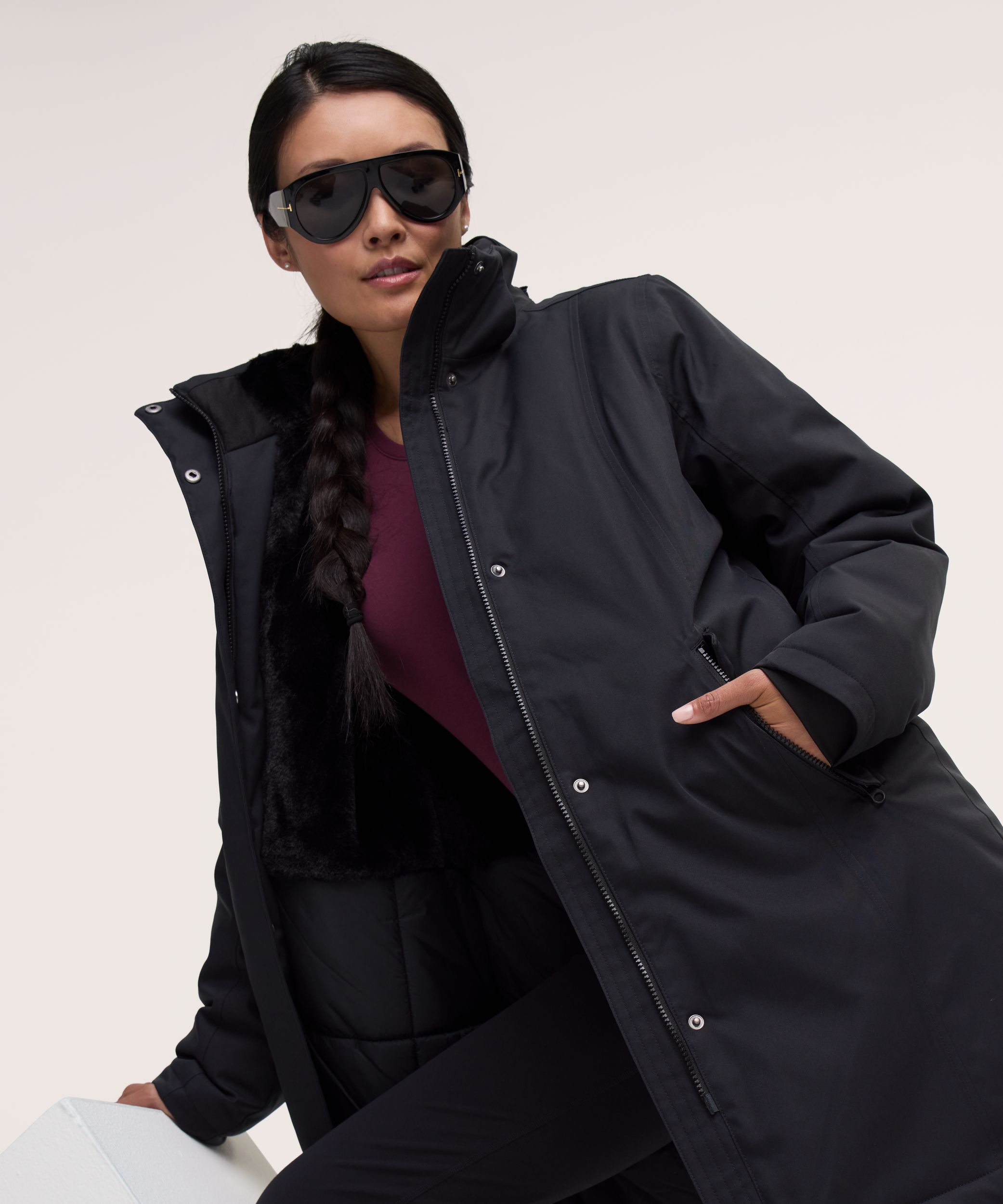Denver Hayes Women's T-Max® Fur Trim Hooded Lux Parka