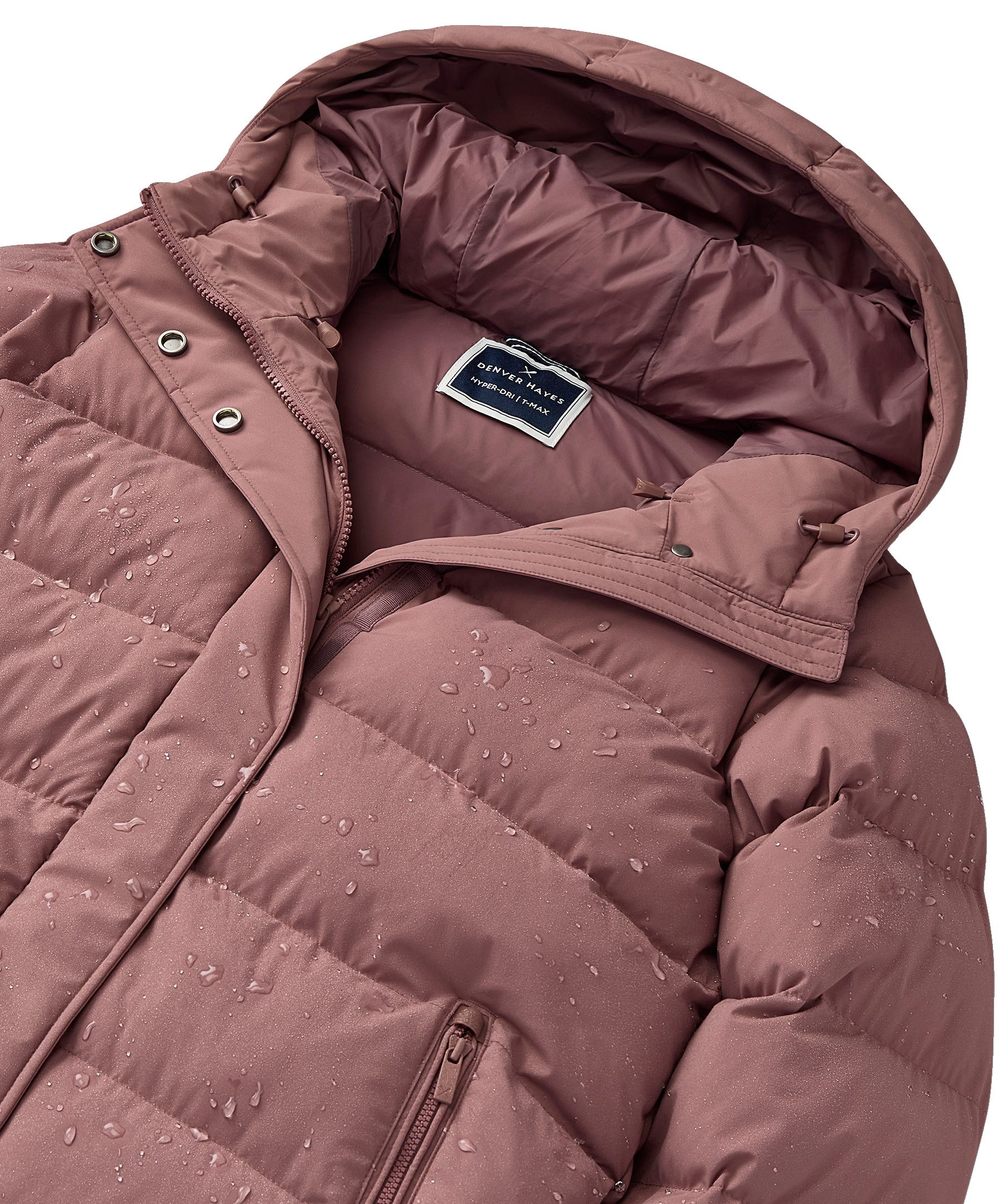 Denver Hayes Women's Hyper-Dri® HD1 Water Repellent Breathable T-Max® Insulated Mid Length Puffer Jacket