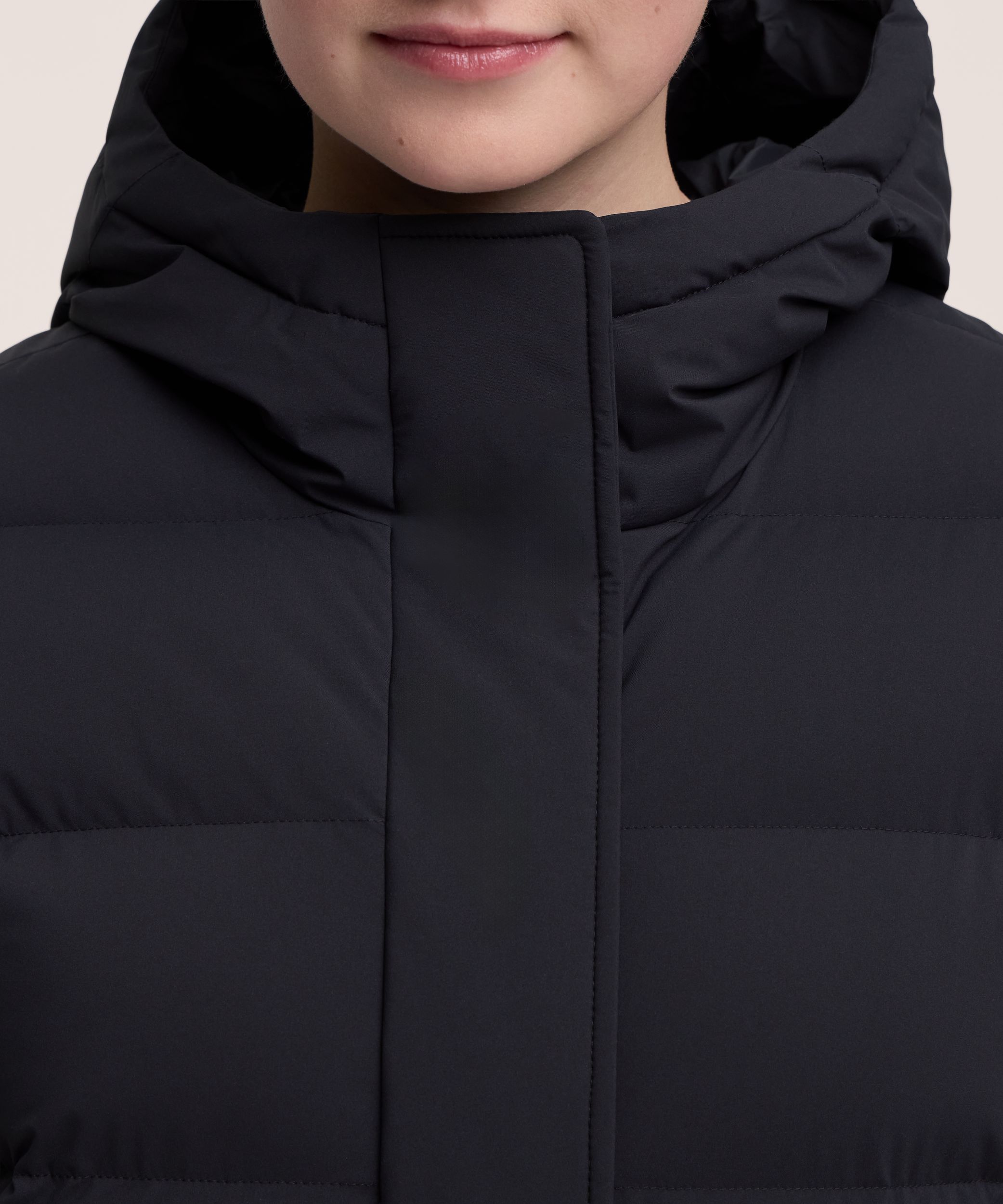 Denver Hayes Women's Hyper-Dri® HD1 Water Repellent Breathable T-Max® Insulated Long Puffy Jacket CloseUp