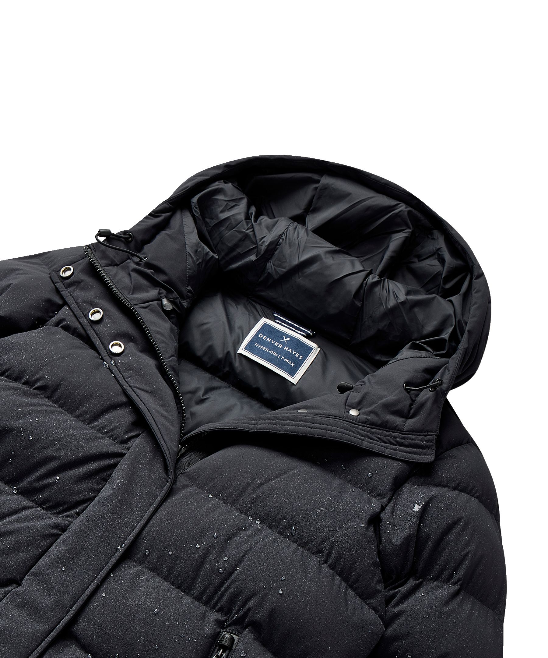Denver Hayes Women's Hyper-Dri® HD1 Water Repellent Breathable T-Max® Insulated Long Puffy Jacket CloseUp