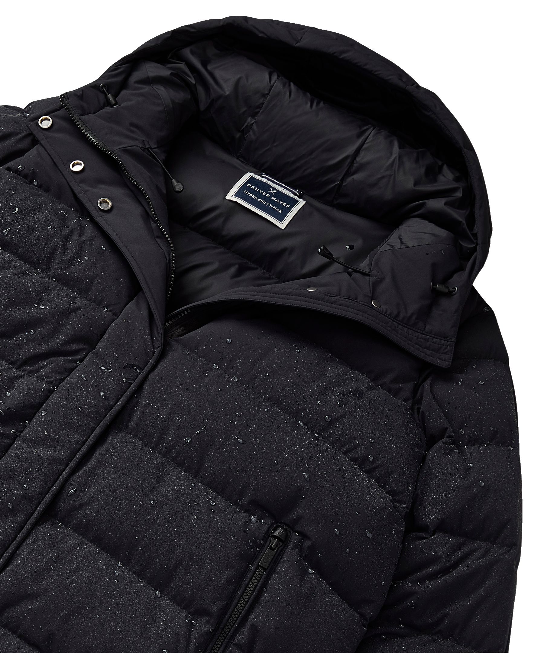 Denver Hayes Women's Hyper-Dri® HD1 Water Repellent Breathable T-Max® Insulated Mid Length Puffy Jacket CloseUp