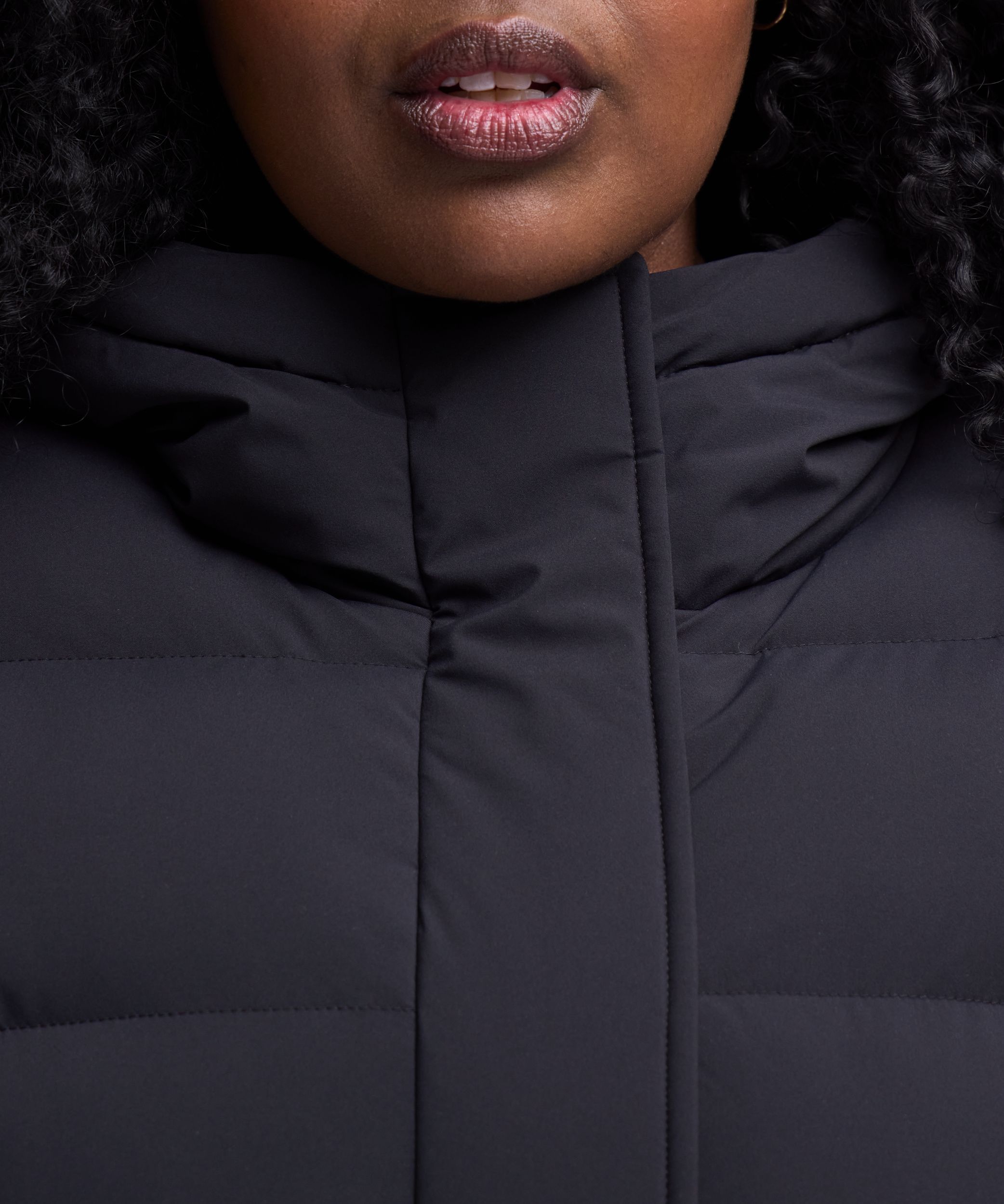Denver Hayes Women's Hyper-Dri® HD1 Water Repellent Breathable T-Max® Insulated Mid Length Puffy Jacket CloseUp