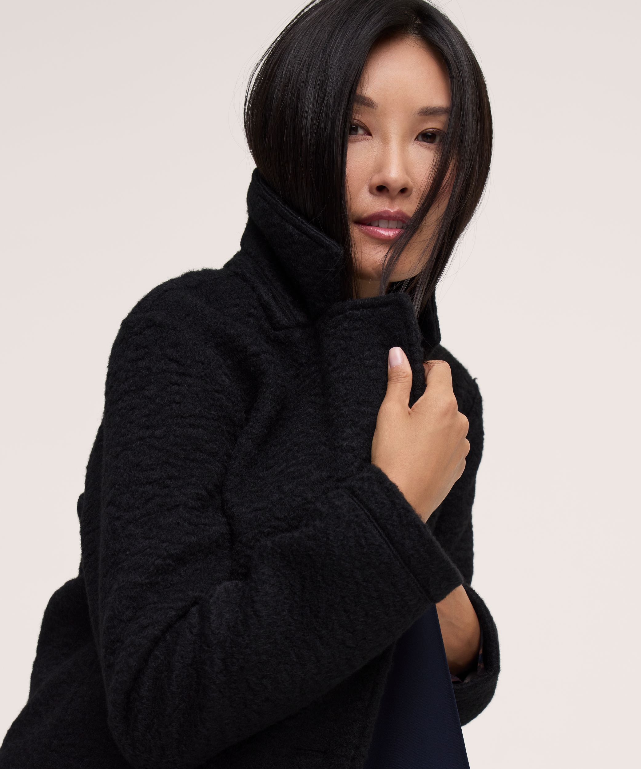 Veste longue boutonnée en bouclé pour femmes, Denver Hayes