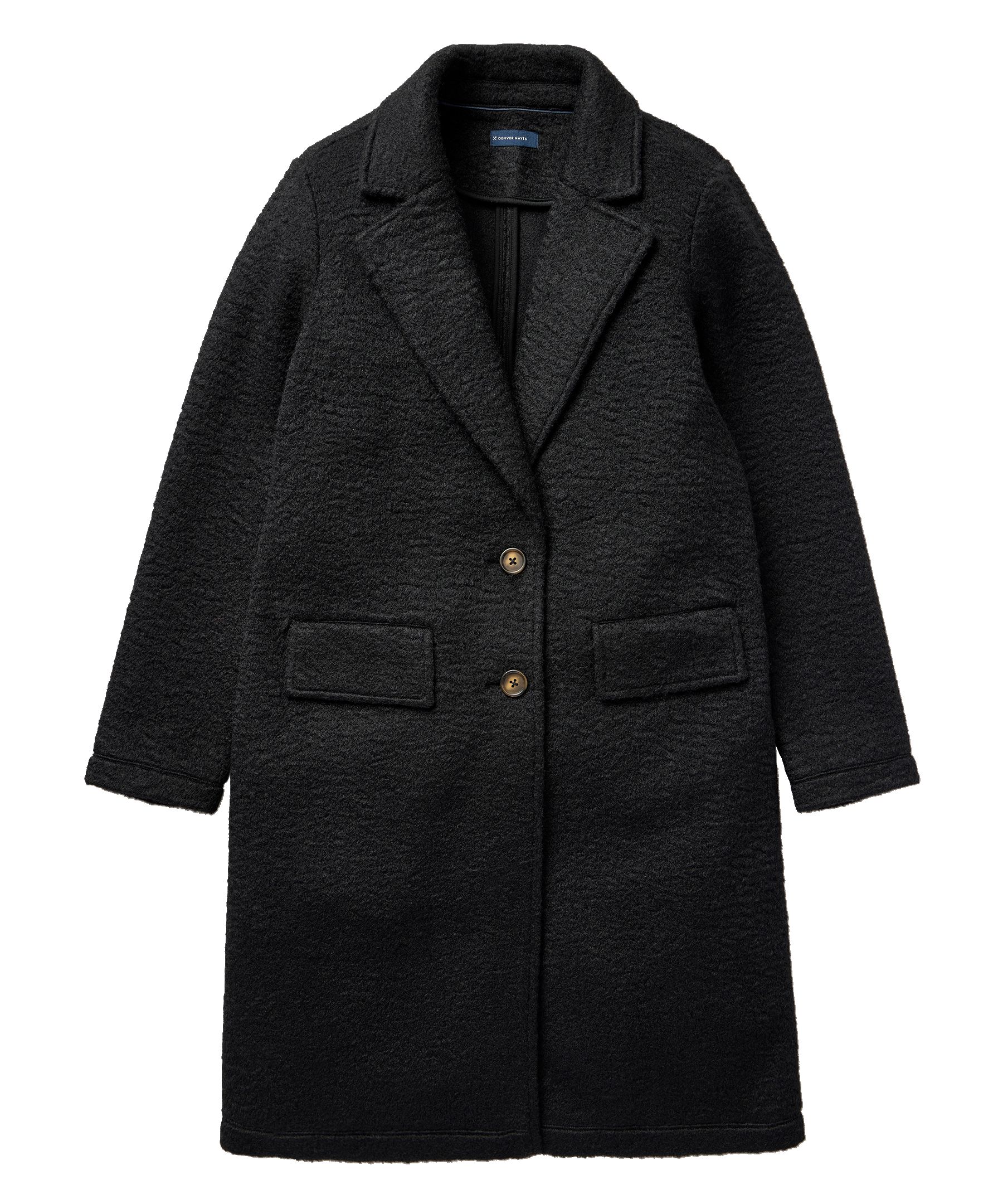 Veste longue boutonnée en bouclé pour femmes, Denver Hayes