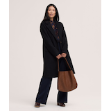 Denver Hayes Women's Button-Up Bouclé Long Jacket Front_Angled_Right