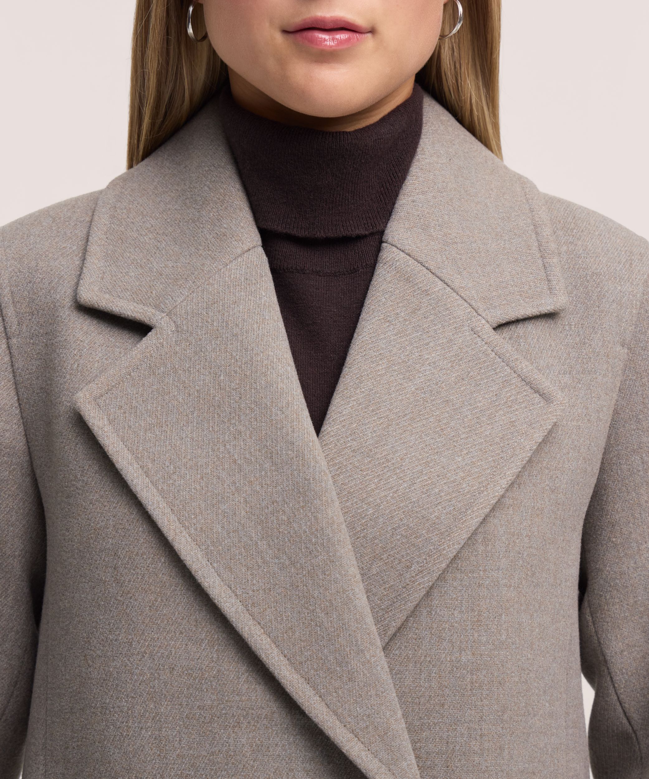 Veste longue boutonnée en fausse laine pour femmes, Denver Hayes