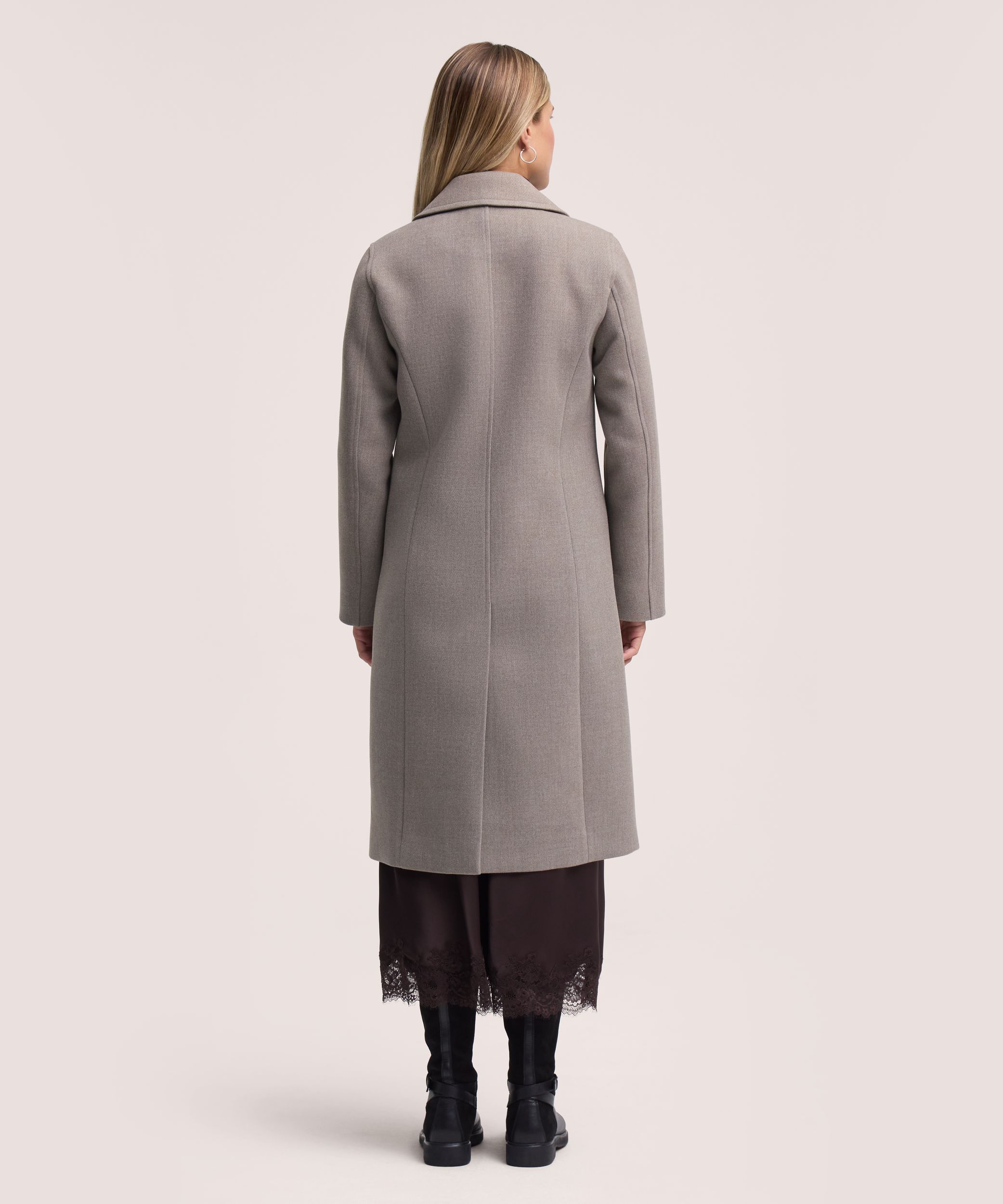 Veste longue boutonnée en fausse laine pour femmes, Denver Hayes