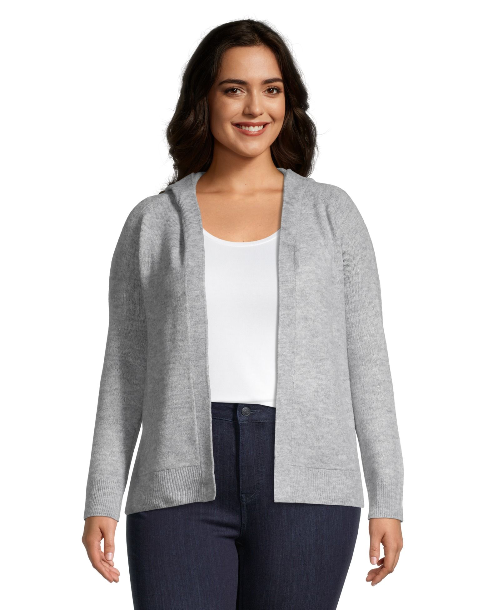 Hooded 2024 grey cardigan