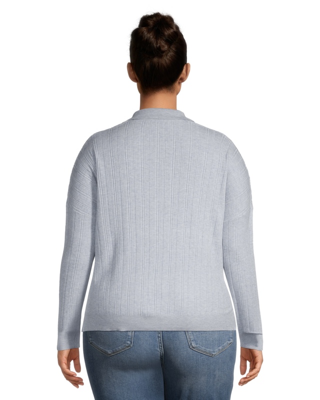 Women's Long Sleeve Polo Sweater Marks