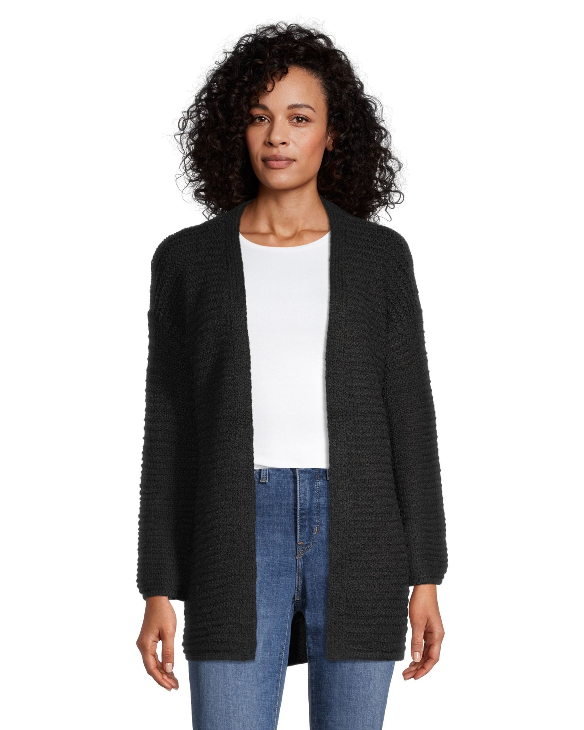 Denver Hayes Women's Novelty Stitch Relaxed Fit Open Cardigan | Marks