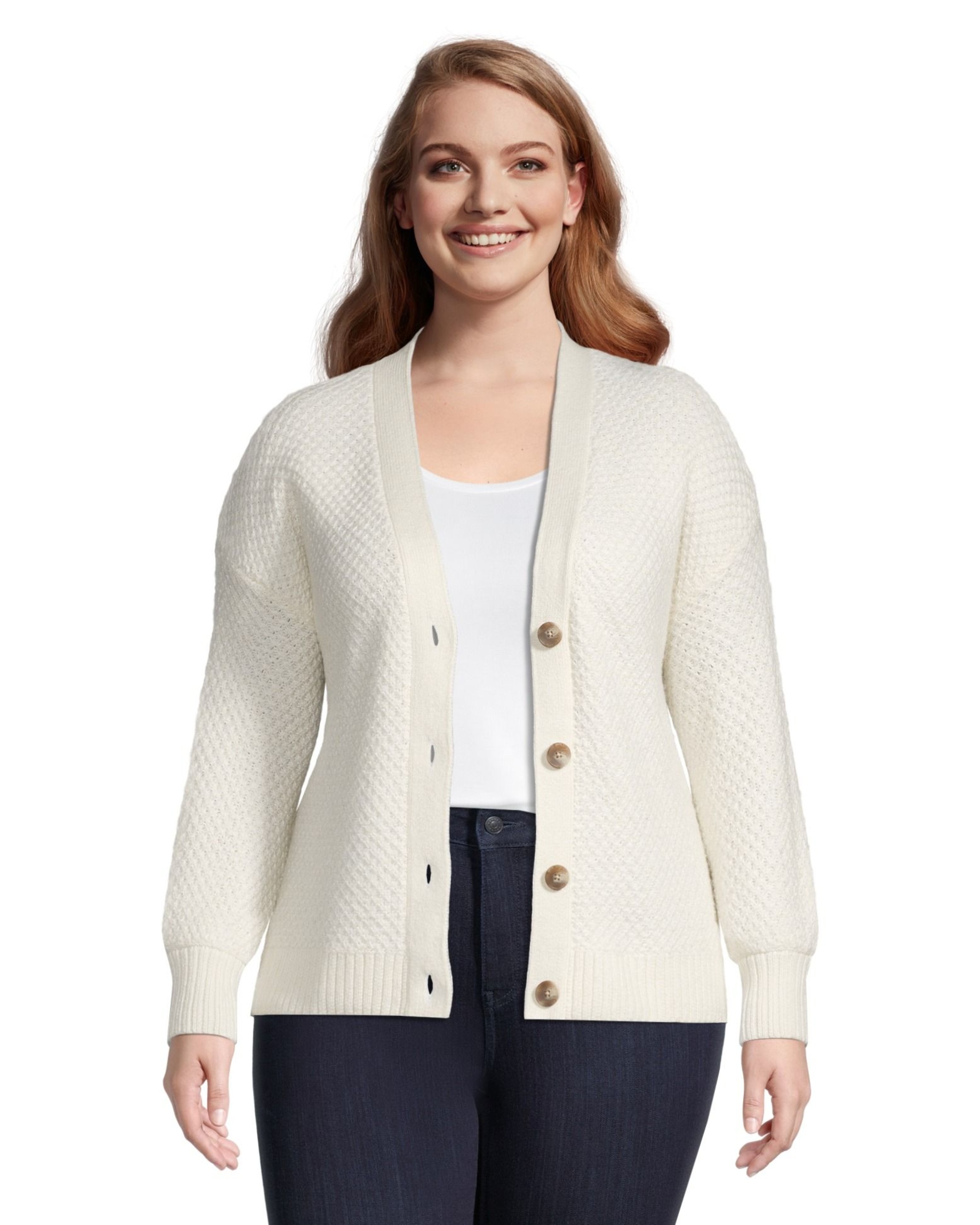 Denver Hayes Women's Long Sleeve Relaxed Fit Button Front Cardigan | Marks