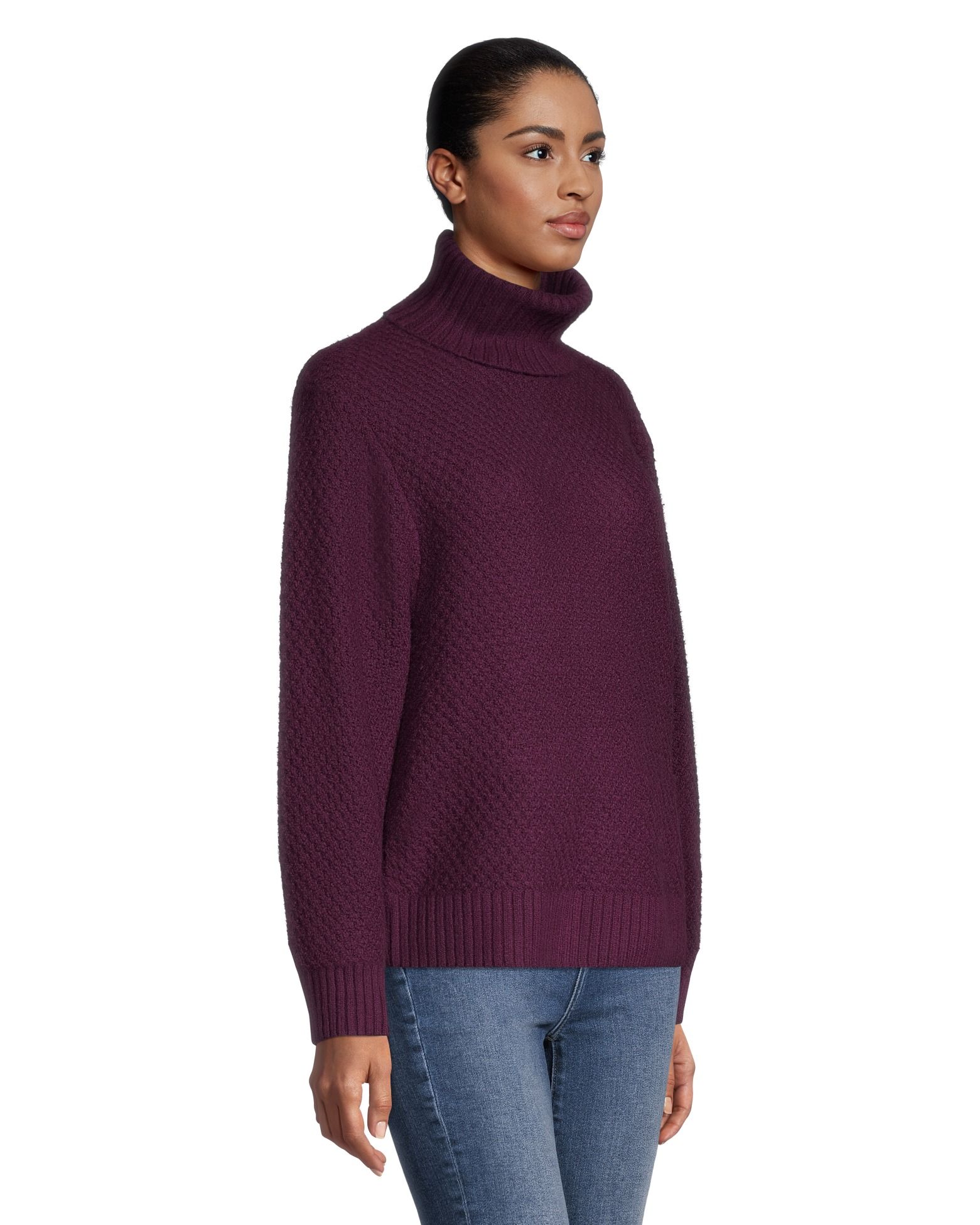 Denver Hayes Women's Cozy Oversized Turtleneck Pullover Sweater