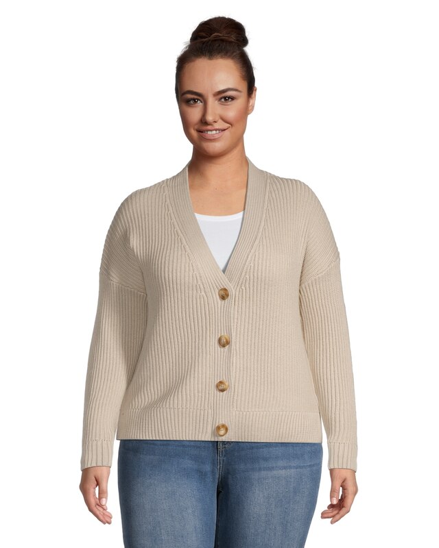 Women's Rib Knit Button Up Cardigan Marks