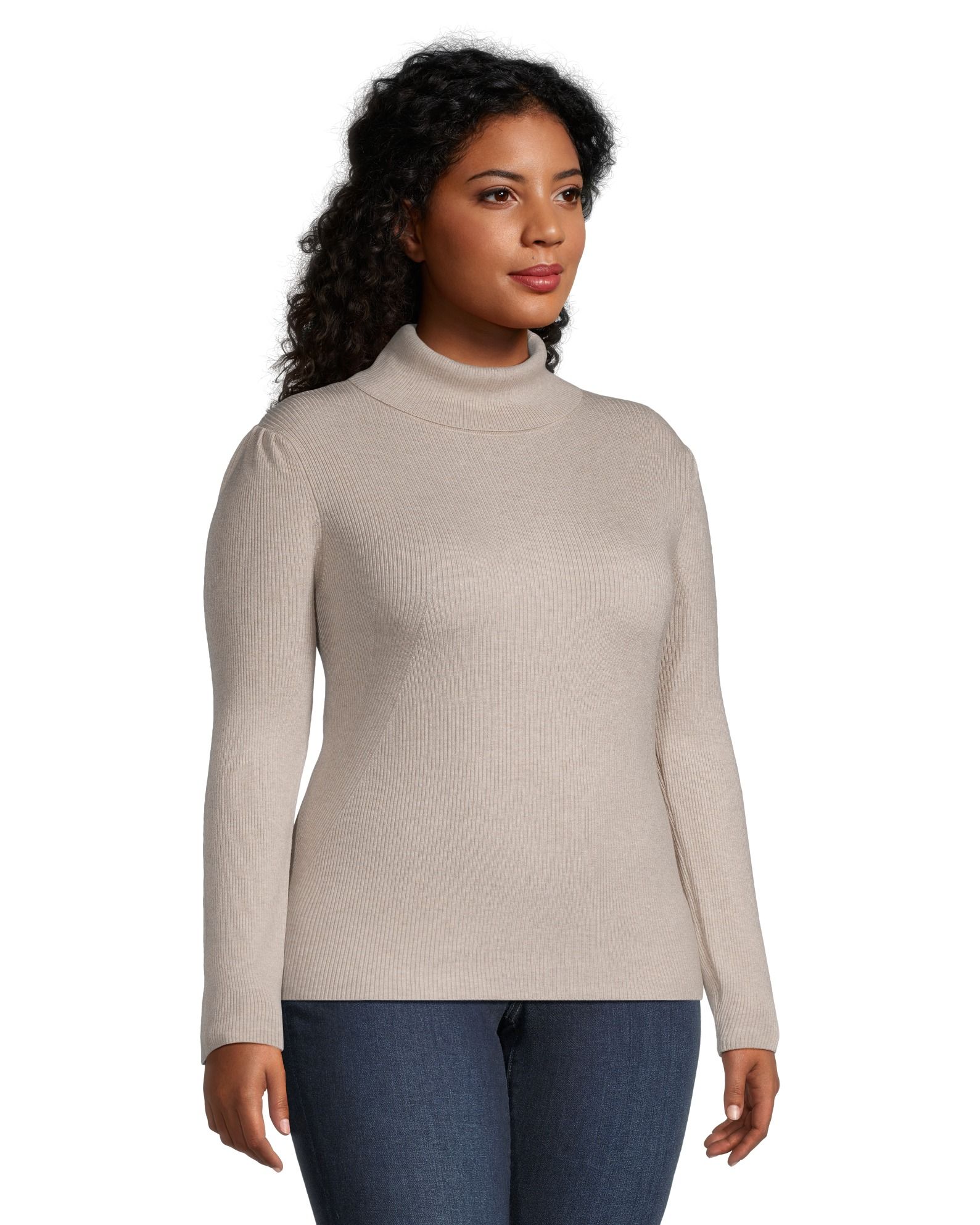 Denver Hayes Women's Semi Fitted Cozy Mock Neck Jaquard Pullover