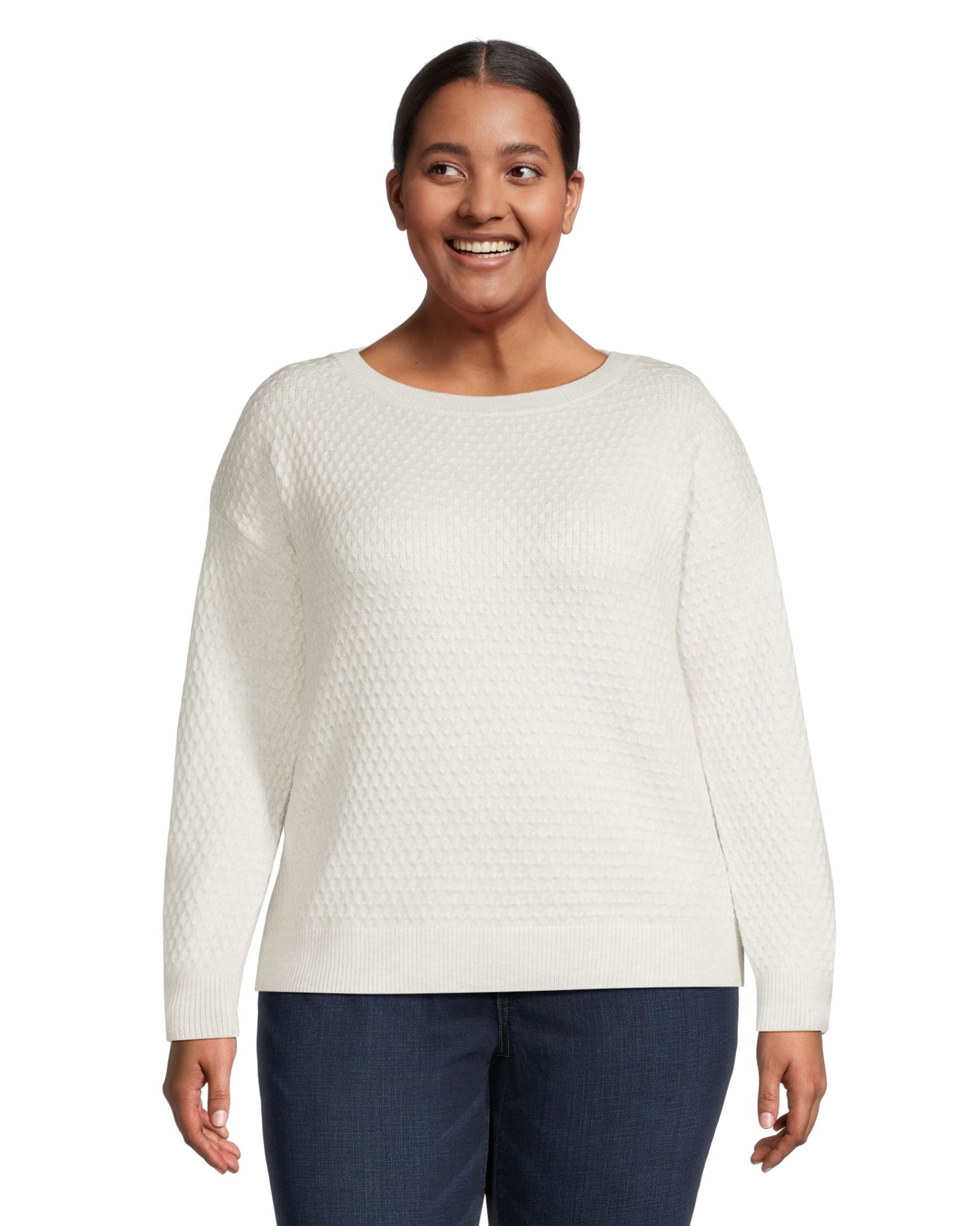 Denver Hayes Women's Cozy Semi-Fitted Boatneck Knit Pullover Sweater