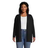 Denver Hayes Women's Knit Semi Fitted Open Cardigan Front_Flat