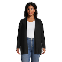 Denver Hayes Women's Knit Semi Fitted Open Cardigan Front_Flat