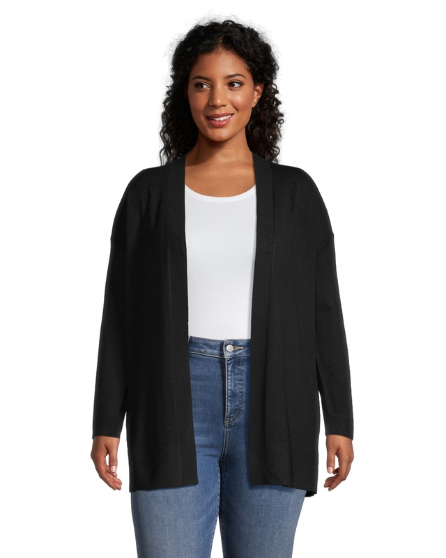 Denver Hayes Women's Knit Semi Fitted Open Cardigan