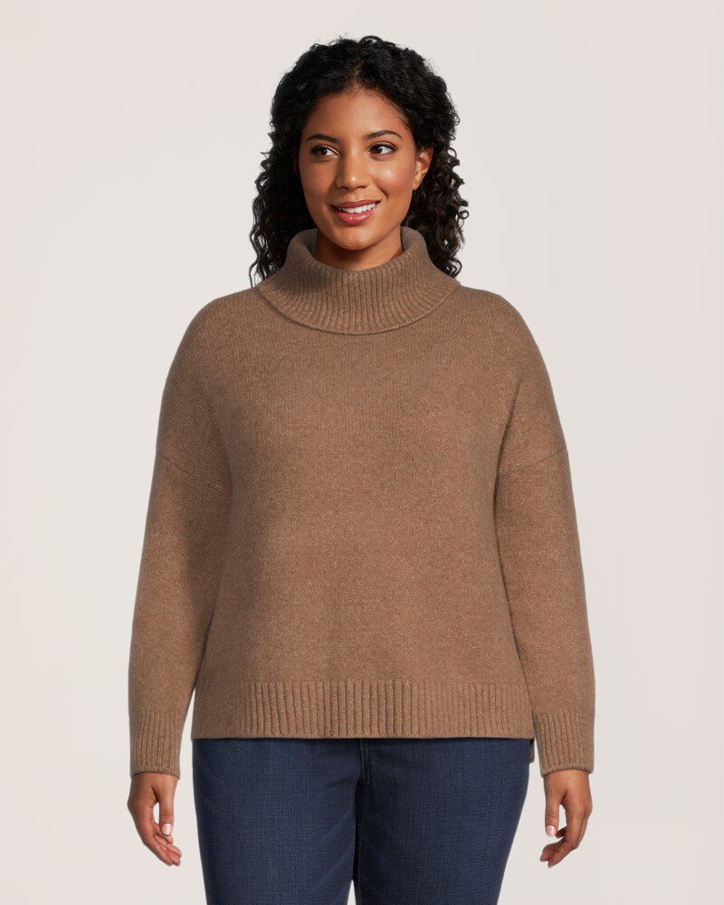 Chandail semi-ajusté à col roulé en fil Luxe ultradoux pour femmes