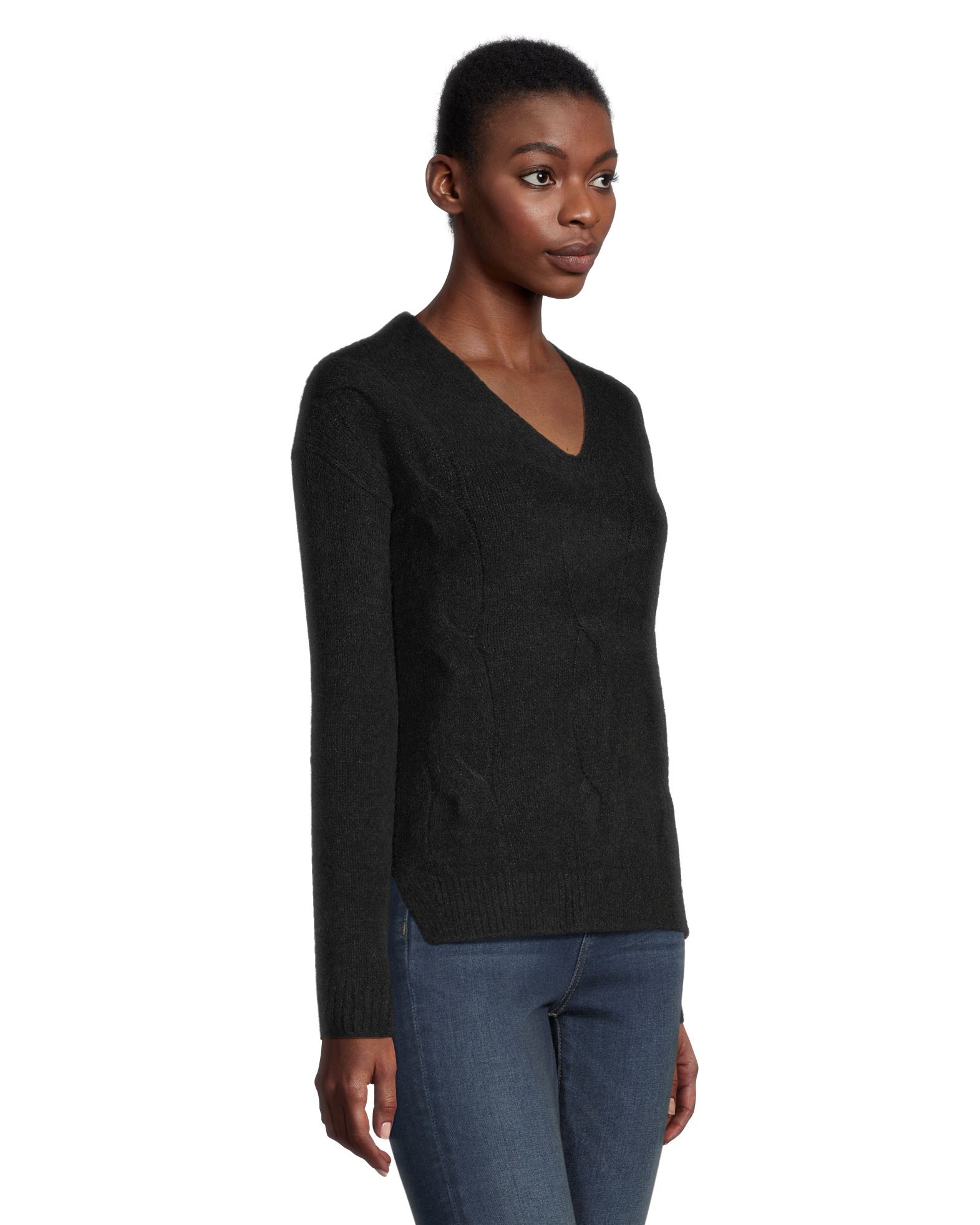 Scoop neck clearance pullover sweater