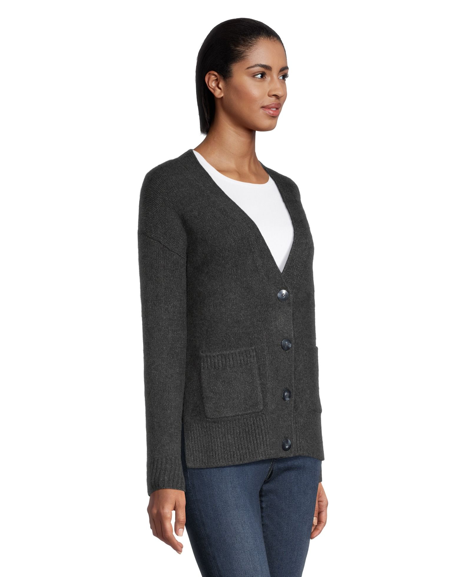 Grey button 2024 up cardigan