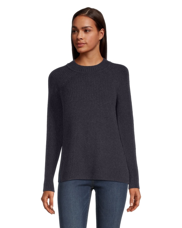 Pull Ajusté Côtelé Col Montant Ivoire Femme | La Halle