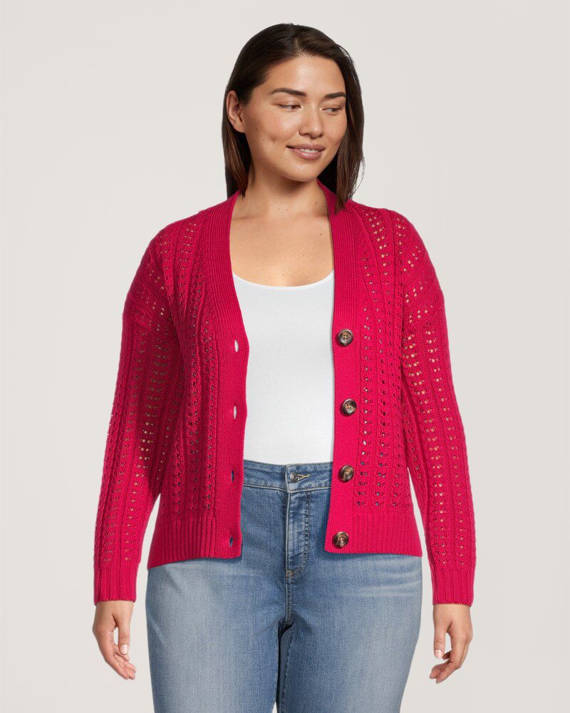 Denver Hayes Women's Semi Fitted Drop Shoulder Button Up