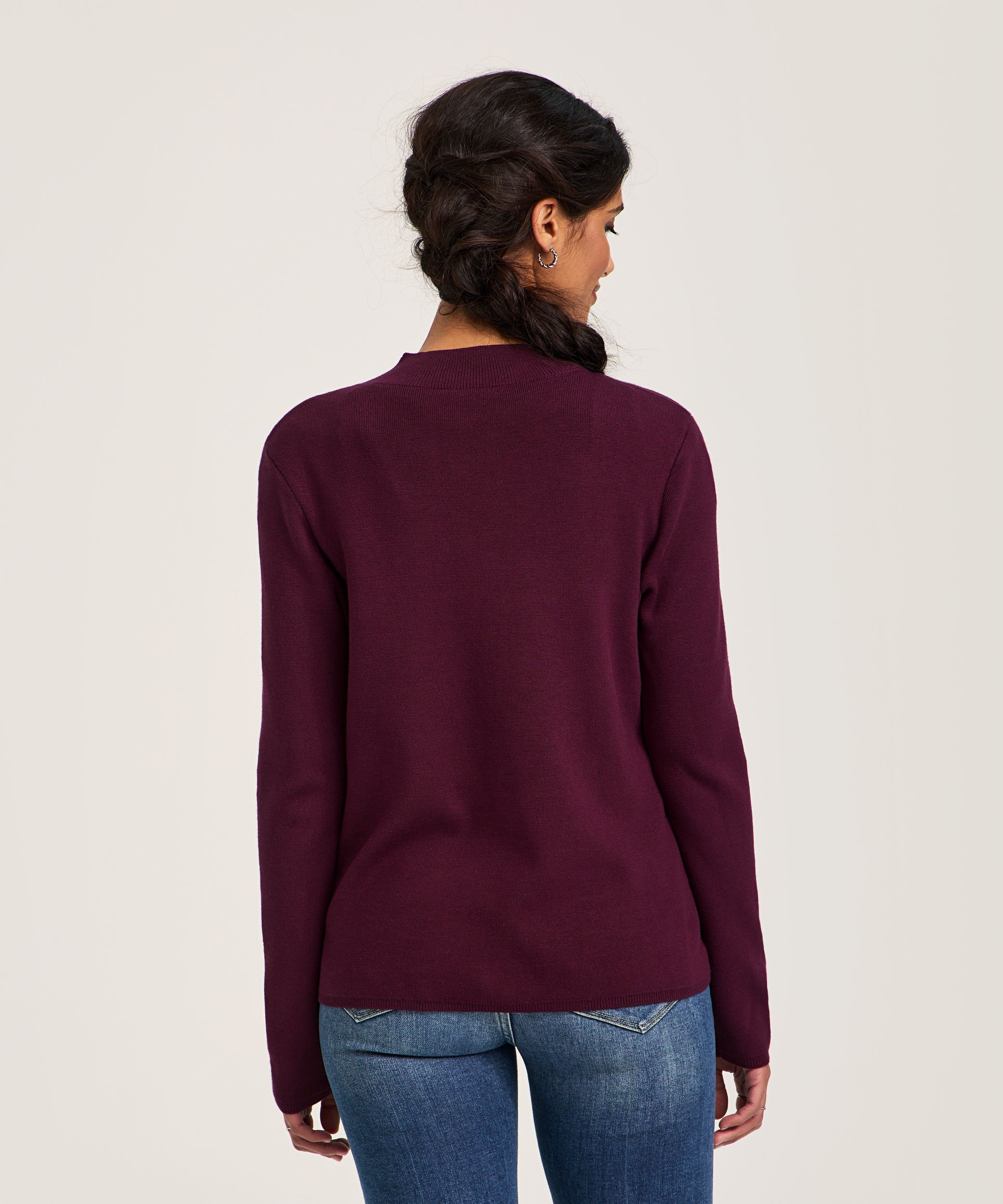 Chandail court à col cheminée pour femmes, Denver Hayes