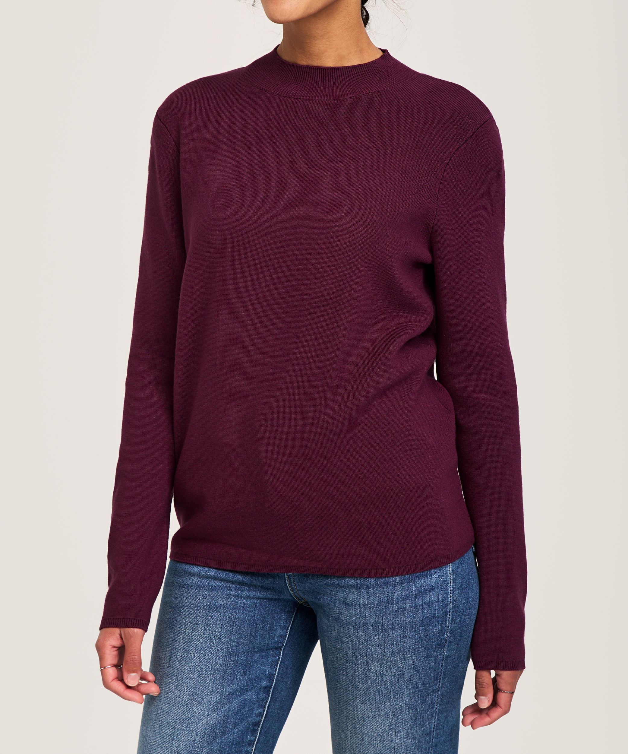 Chandail court à col cheminée pour femmes, Denver Hayes