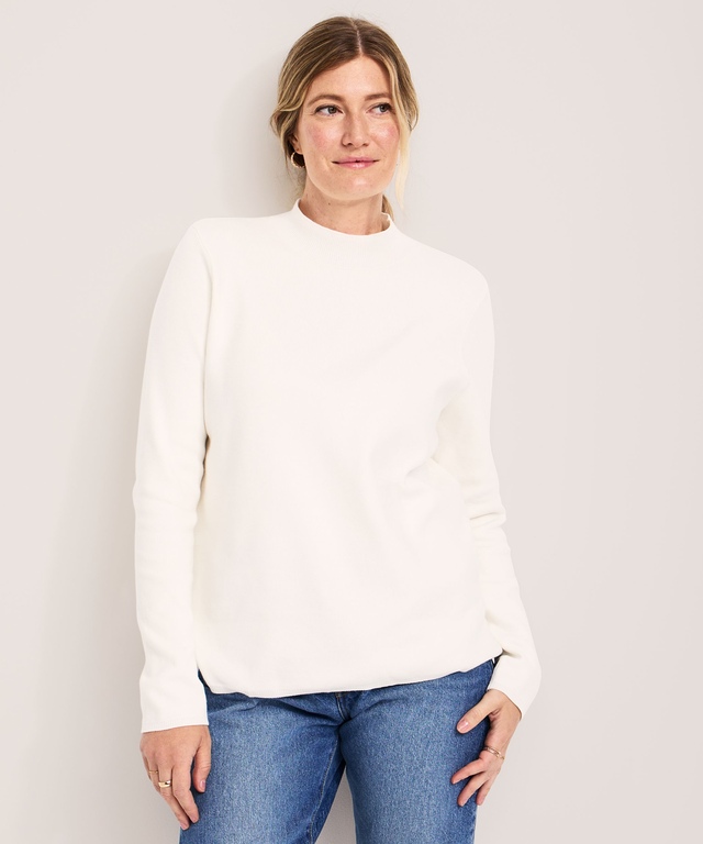 Denver Hayes Women's Mock Neck Crop Pullover Sweater