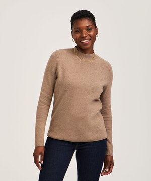 Chandail court à col cheminée pour femmes, Denver Hayes