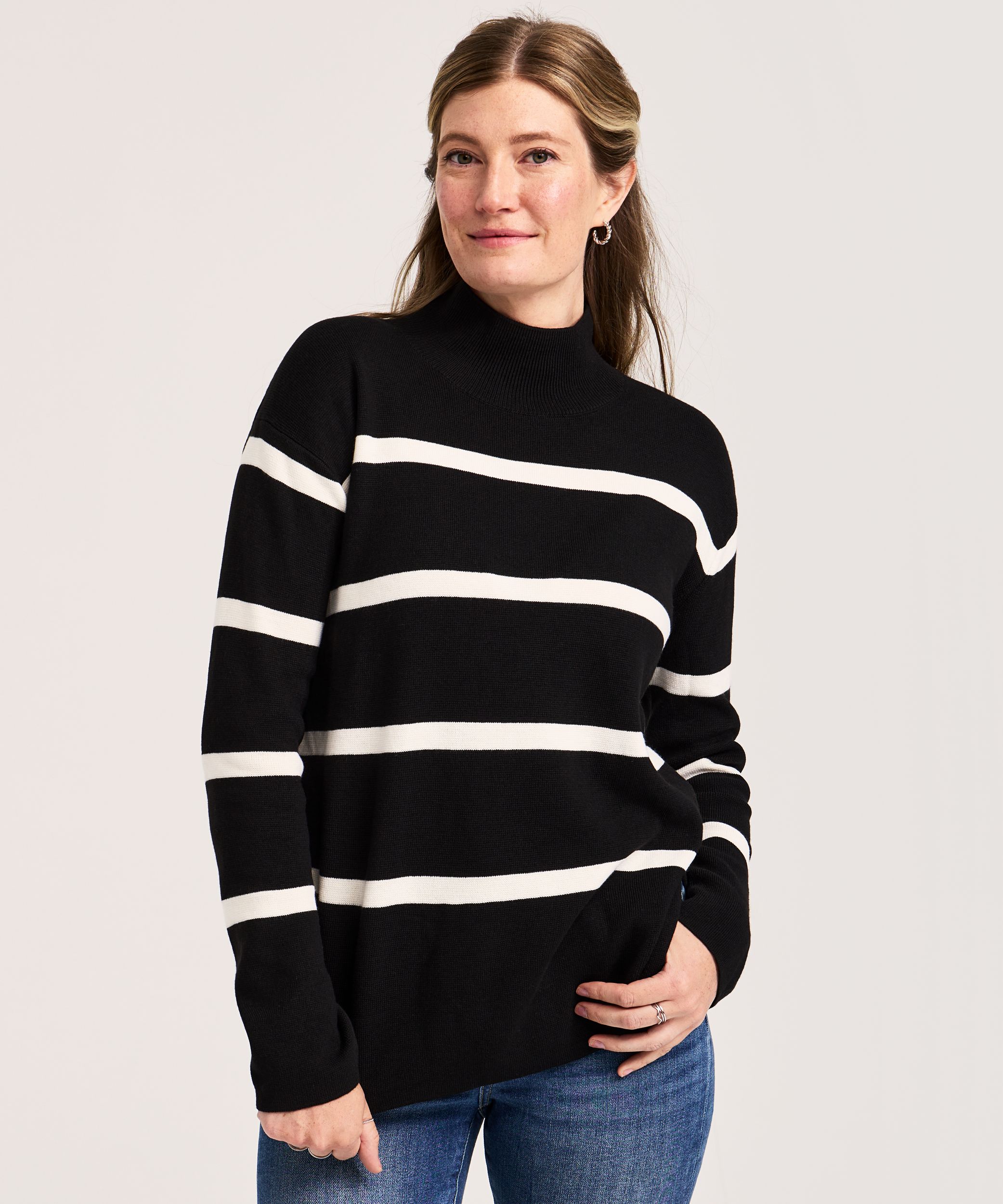Chandail en tricot double à col cheminée, Denver Hayes