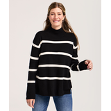 Chandail en tricot double à col cheminée, Denver Hayes Front_Flat