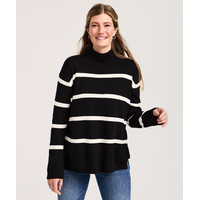 Chandail en tricot double à col cheminée, Denver Hayes Front_Flat