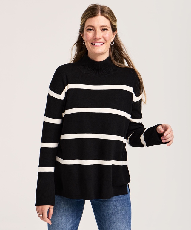 Chandail en tricot double à col cheminée, Denver Hayes